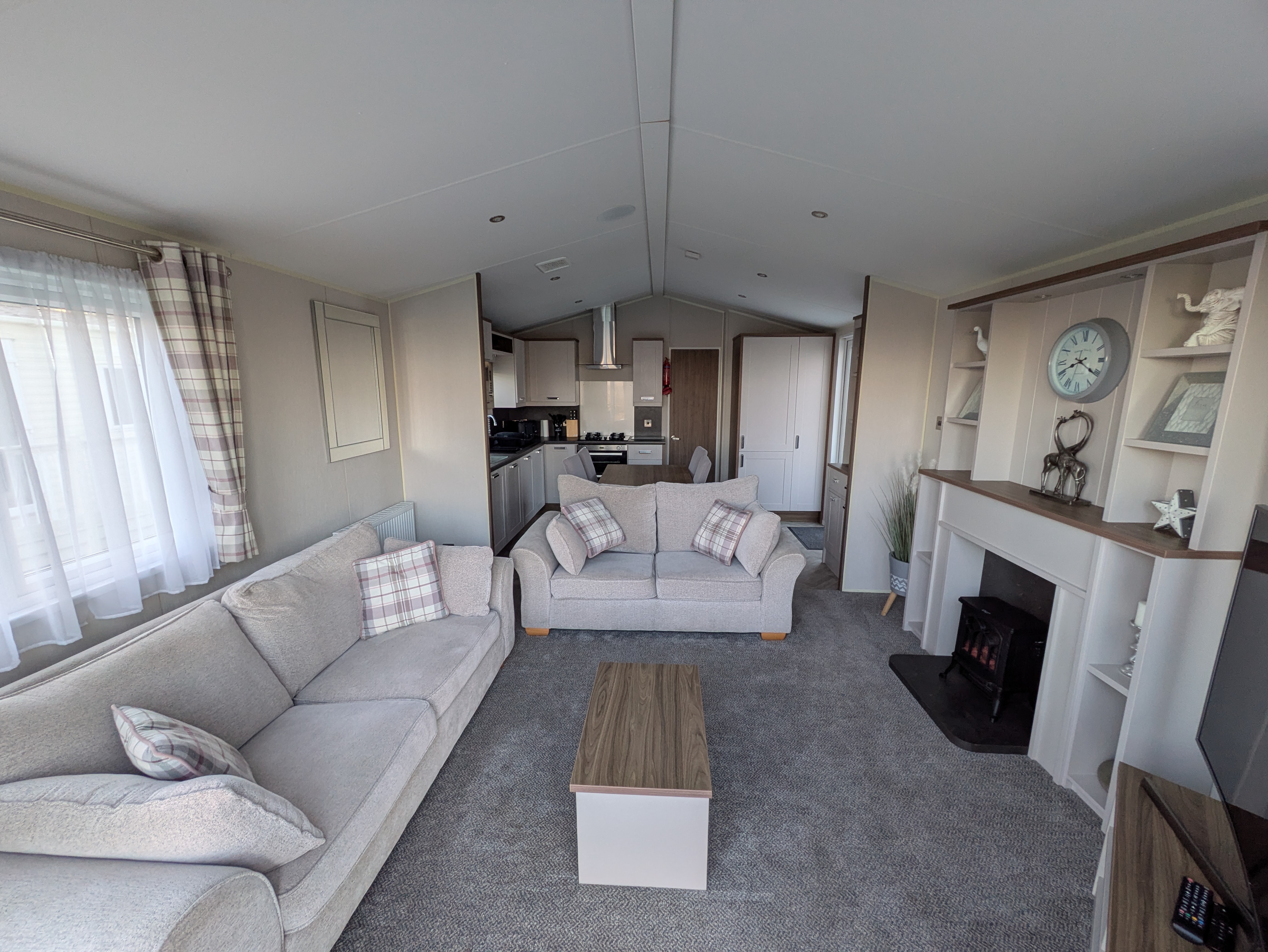 Spacious open-plan lounge and kitchen